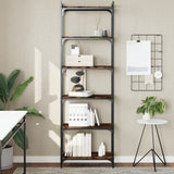 Bookcase 6-Tier Smoked Oak 60x30x188 cm Engineered Wood 837664