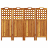 4-Panel Room Divider 162x2x115 cm Solid Wood Acacia 318548
