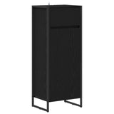Bathroom Furniture Set with Drawer Black Oak Engineered Wood 3403052