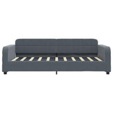 Daybed with Mattress Dark Grey 90x190 cm Velvet 3197018