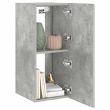 TV Wall Cabinet with LED Lights Concrete Grey 30.5x35x70 cm 837238