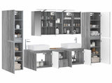 Bathroom Furniture Set 6 pcs Grey Sonoma 3407228