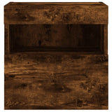 TV Wall Cabinets with LED Lights 2 pcs Smoked Oak 40x30x40 cm 837178