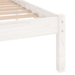 Bed Frame without Mattress White Solid Wood Small Double 809988