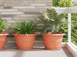 Plant Pots 6 pcs Brick Red 39 x 32 cm Plastic 3403274