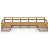 7 Piece Garden Lounge Set Solid Pinewood 3076132