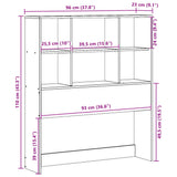 Headboard with Storage 90 cm Solid Wood Pine 855672