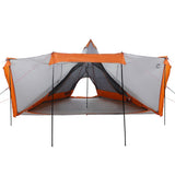 Family Tent Tipi 8-Person Grey and Orange Waterproof 4009447