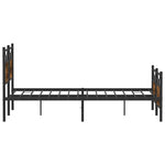 Bed Frame without Mattress Smoked Oak 140x190 cm Engineered Wood 4106761