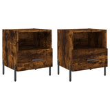 Bedside Cabinets 2 pcs Smoked Oak 40x35x47.5 cm Engineered Wood 827463