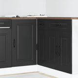 Kitchen Base Cabinet "Kalmar" Black Engineered Wood 854319