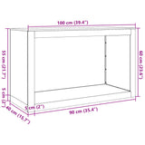 Firewood Rack Green 100x40x60 cm Steel 850985