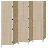 Room Divider Folding Manual Beige 292 x 180 cm Poly Rattan 42003677