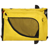 Pet Bike Trailer Yellow and Black Oxford Fabric and Iron 94029