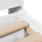 ZNTS Bed Frame without Mattress White 200x200 cm Solid Wood Pine 3323249