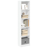 ZNTS Bookcase White 40x24x176 cm Engineered Wood 857792