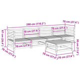 5 Piece Garden Sofa Set Solid Wood Douglas Fir 3299281