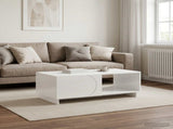 Coffee Table High Gloss White 95 x 50.5 x 35 cm Engineered Wood 8011445