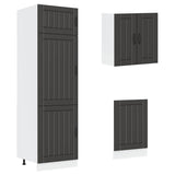 8 Piece Kitchen Cabinet Set Kalmar Black Engineered Wood 3314802
