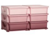 Kids Storage Unit, with Six Drawers - Pink T3398P347681