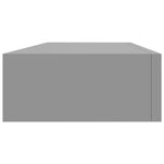 ZNTS Wall-mounted Drawer Shelf Grey 60x23.5x10cm MDF 330259