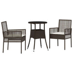 Garden Dining Set 3 pcs Brown Poly rattan 3334943