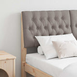 Upholstered Headboard Taupe 140 cm Solid Pine Wood 879342
