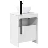 Bathroom Furniture Set High Gloss White Engineered Wood 3404208