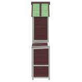 2 Piece Garden Tool Shed Set Mocha Solid Wood Pine 172251
