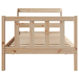Bed Frame without Mattress 90x200 cm Solid Wood Pine 3306574