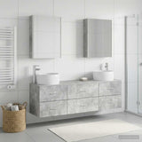 Bathroom Furniture Set 5 pcs Concrete Grey 3407010