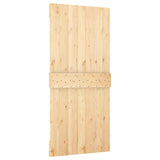 Sliding Door with Hardware Set 95x210 cm Solid Wood Pine 3202985