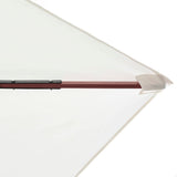 Garden Parasol 200x300 cm Wooden Pole Cream White 42960