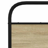 Metal Bed Frame without Mattress Sonoma Oak 140x190 cm 3318648