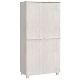 Wardrobe "HAMAR" White 89x50x180 cm Solid Wood Pine 340481