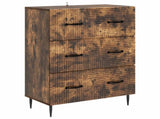 Drawer Cabinet Smoked Oak 66 x 34.5 x 89.5 cm Engineered Wood 894840
