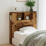 Headboard Cabinet Old Wood 100x18.5x102.5 cm Engineered Wood 856876