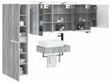 Bathroom Furniture Set 5 pcs Grey Sonoma 3407268