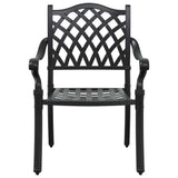 Garden Dining Set 5 pcs Black Aluminium 3334653