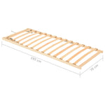 ZNTS Slatted Bed without Mattress Base Adjustable Head 70x200cm 327260