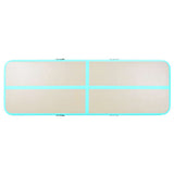 Inflatable Gymnastics Mat with Pump 300x100x10 cm PVC Green 91914