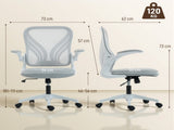 Mesh Office Chair with Foldable Backrest - Light Grey T3398P554340