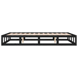 Bed Frame without Mattress Black 140x200 cm Solid Wood 820800