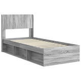 Bed Frame with Storage and Headboard Grey Sonoma 100 x 200 cm 3414248