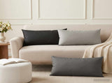 Cushion Cover 12 pcs HEERLEN Anthracite 40 x 80 cm Polyester 910008