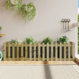 Garden Raised Bed with Fence Design 200x50x50 cm Impregnated Wood Pine 832511