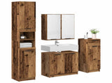 Bathroom Furniture Set with Door 4 pcs Old Wood Engineered Wood 3415801