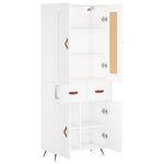 Highboard White 69.5x34x180 cm Engineered Wood 3199849