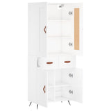 Highboard White 69.5x34x180 cm Engineered Wood 3199849
