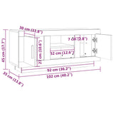 TV Cabinet White 102x35x45 cm Engineered Wood 811790